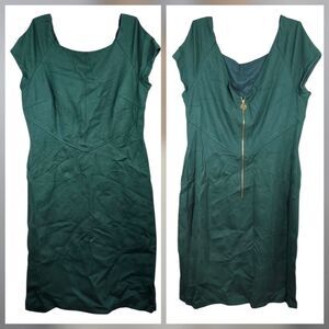 Antonio Melani Meria Ivy Green Knit Dress Churchill Downs Kentucky Derby Sheath